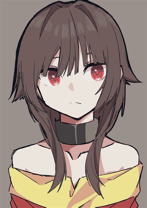 Front Face Megumin Manga Anime Girl Anime Face Drawing Cute Anime Character