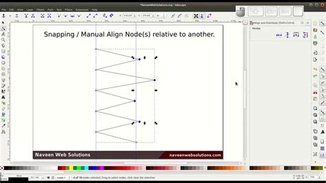 Inkscape Tutorial Snapping And Aligning Node S Manually Youtube
