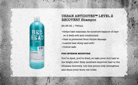 Tigi Bed Head Urban Anti Dotes Recovery Shampoo Damage Level 2 25 36