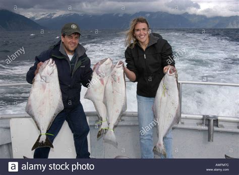 Halibut Fishing Seward Alaska Stock Photo Alamy