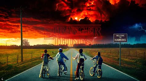 Wallpaper Stranger Things Netflix Tv Series Fan Art Digital Art Photoshop Render