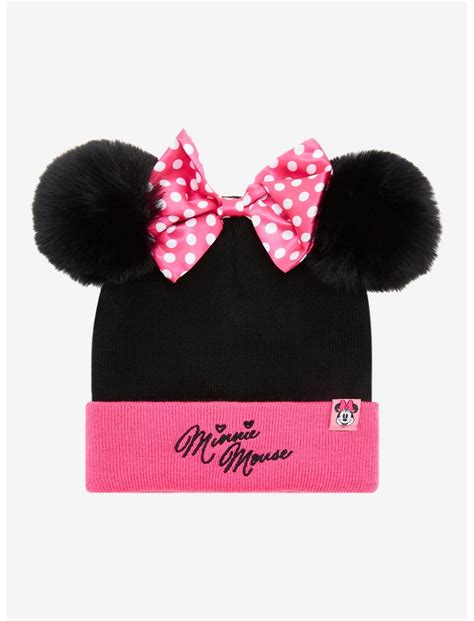 Disney Minnie Mouse Pom Pom Youth Beanie Boxlunch Exclusive Boxlunch