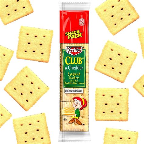 Keebler Club & Cheddar Cheese Sandwich Crackers - Delicious Snack Crackers