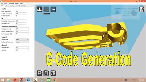 How To Prepare G Code For 3d Printing From Cad Model Using Cura Software Youtube