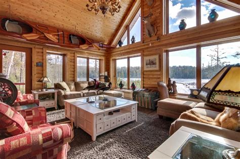 Vacation steps away from the water. Chalet Rustic-Luxury Cabin on Private Lake, Saint-Alexis ...
