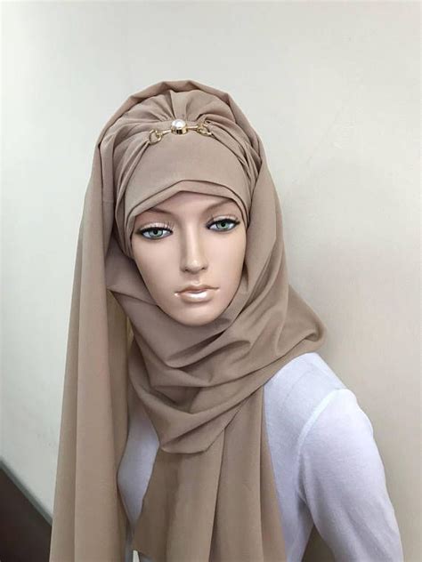 Stylish Turban Hijab Ready To Wear Hijab Chapel Scarf Scarf Handmade Pret A Porter Hijab