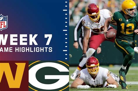 Washington Football Team Vs Packers Week 7 Highlights Nfl 2021