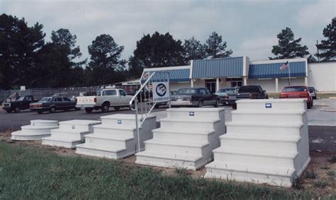 Prefab concrete steps are concrete steps that are made at a concrete supply shop, then delivered to your home or place of business, and professionally installed. Concrete Steps - Jones Home Center:Jones Home Center: