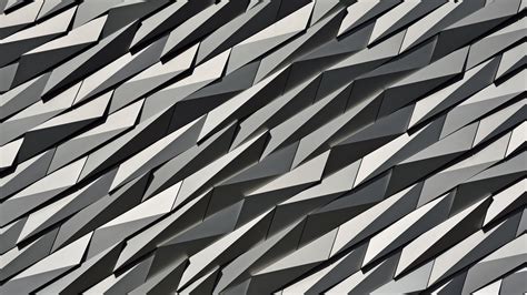 Download Wallpaper 3840x2160 Shapes Triangles Layers Tilt Gray 4k