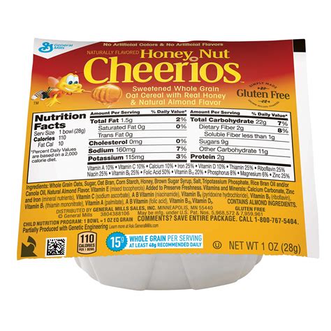 Cheerios Honey Nut Gluten Free Bowlpak Cereal