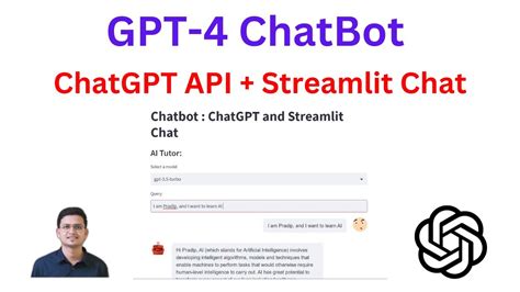 Building A GPT Chatbot Using ChatGPT API And Streamlit Chat With Code