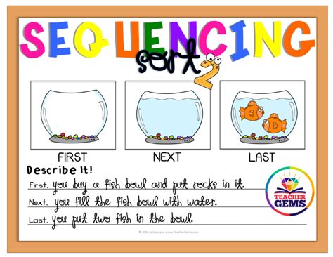 Sequencing Sort Writing Center 2nd Edition Teacher Gems