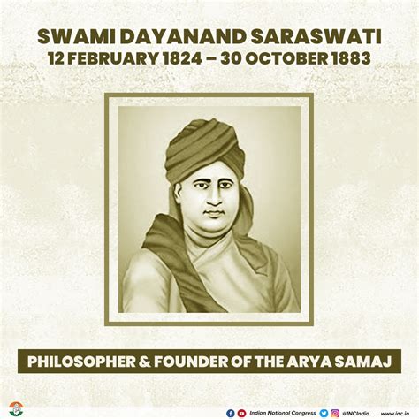 Congress On Twitter We Pay Our Humble Tribute To Philosopher And Founder Of The Arya Samaj