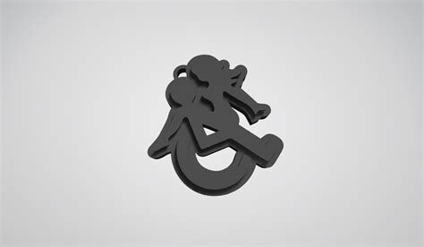 Stl File Keychain Wheelchair Sex・3d Print Model To Download・cults