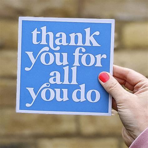 Thank You For All You Do Card By Hands And Hearts