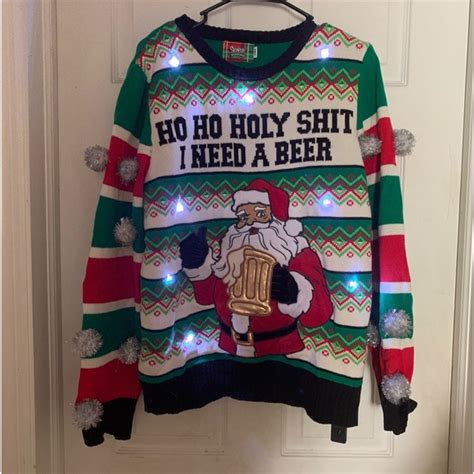 Spencers Sweaters Light Up Ugly Christmas Sweater By Spencers