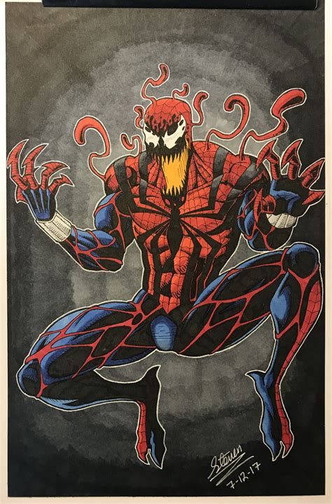 Ben Reilly As Spider Carnage Marvel Spiderman Spiderman Art