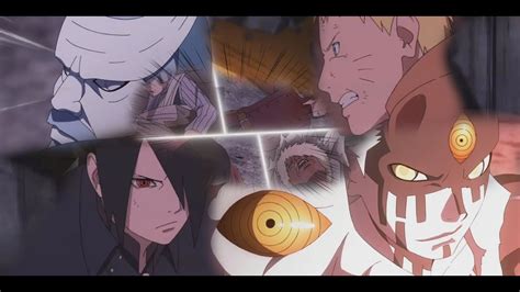 Sasuke Naruto And Boruto Vs Momoshiki Full Power 60 Fps Youtube