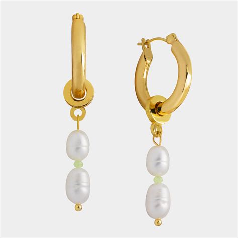 Twins Pearl Hoops Sustainable And Ethical Jewelry In Nyc Siizu