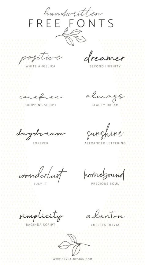 Free Font Pairings Skyla Design Free Handwritten Fonts Word Fonts Vrogue