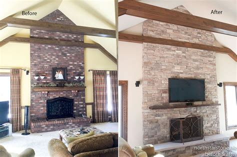 Faux fireplace overmantel makeover with faux brick paneling add faux brick paneling to your existing fireplace. Updating a dated brick fireplace is easy and can really ...