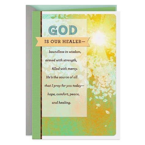 God Is Our Healer Religious Get Well Card Greeting Cards Hallmark