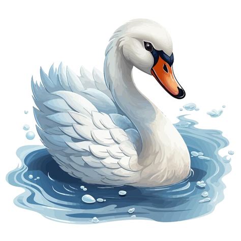 Premium Vector Swan Vector Cute