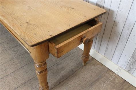 Large Victorian Pine Farmhouse Kitchen Dining Table Antiques Atlas