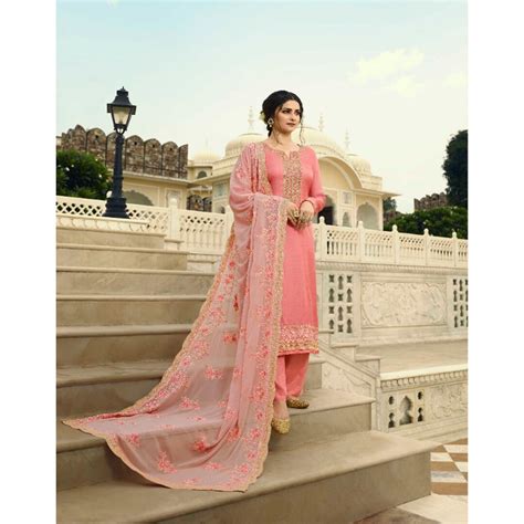 Beautiful Shalwar Kameez Plazo Pant Suits Light Pink Color Etsy