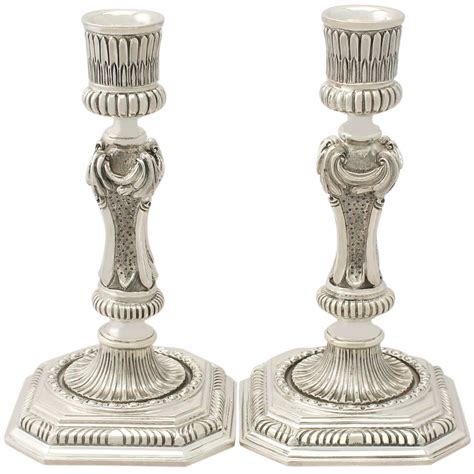 Vintage Sterling Silver Candlesticks Regency Style For Sale At 1stdibs