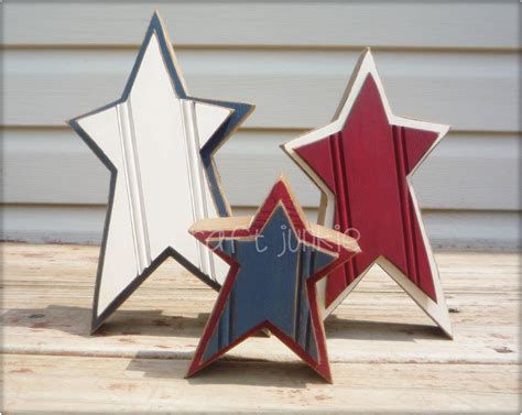 Wooden Freestanding Primitive Star Trio By Craftjunkie28 On Etsy 14