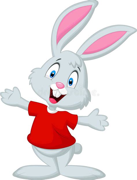 Cute Happy Baby Rabbit Cartoon Stock Vector Image 45726520