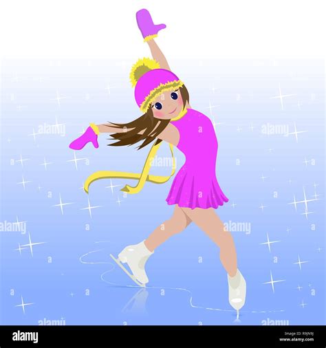 Niña Patinando Dibujo Imágenes Vectoriales De Stock Alamy