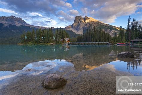 Emerald Lake Lodge And Mount Stock Photo
