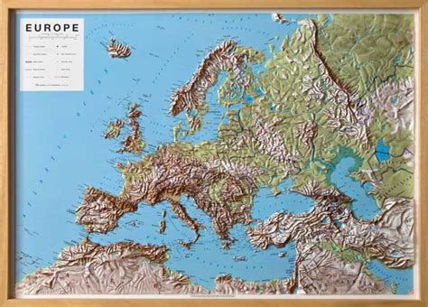 Europe Raised Relief Map Relief Map Map History