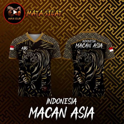 Jersey Pencak Silat Custom Jersey Indonesia Macan Asia By Mata