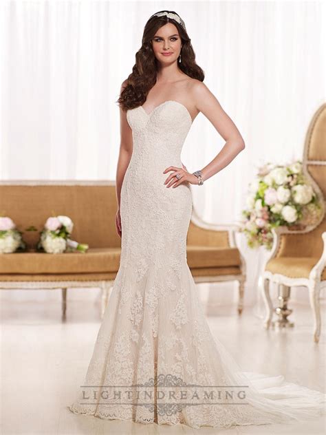 Elegant Fit And Flare Sweetheart Lace Wedding Dresses 2444432 Weddbook