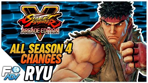 Ryu Sfv Season 4 Changes Street Fighter 5 Arcade Edition Youtube