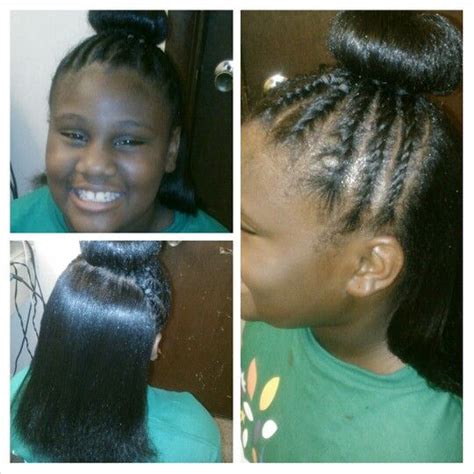 First Day Of School Hairstyle Two Strand Twist With A Doughnut With