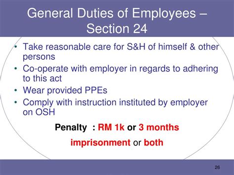 To secure the safety, health and welfare of persons at work against risks out of the activities at work. PPT - Legal requirements of Occupational Safety and Health ...