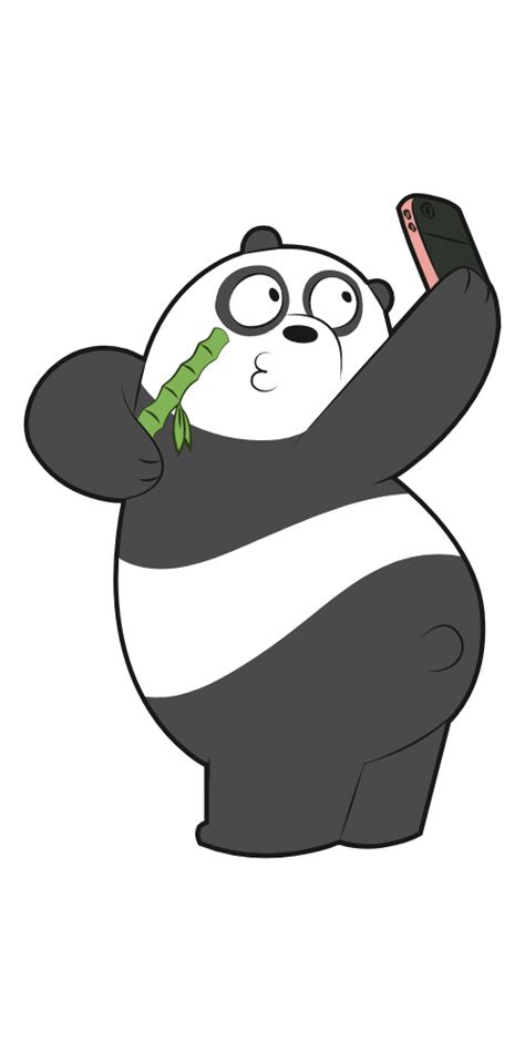Awesome We Bare Bears Panda Selfie Cute Bear Drawings Cute Panda