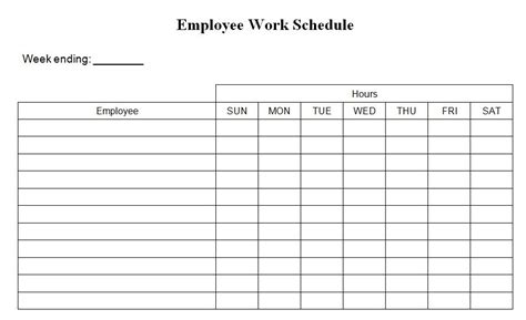 Editable Work Schedule Maker Template Free Excel Tmp Weekly