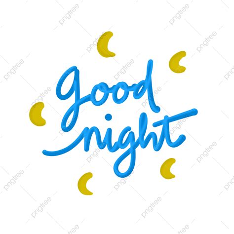 Animated Good Night Clipart Png Images Good Night Blue Color With
