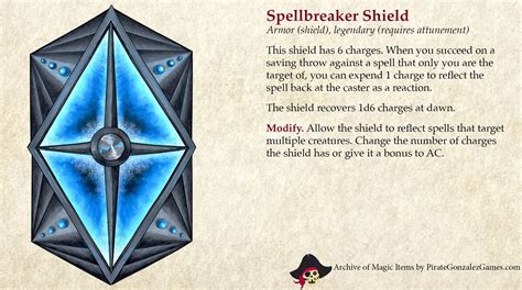 Spellbreaker Shield Dungeons And Dragons Homebrew Dandd Dungeons And