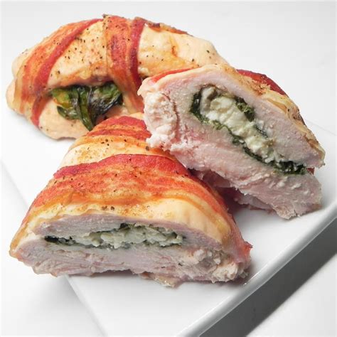 Bacon Wrapped Turkey Breast Stuffed With Spinach And Feta Recipe