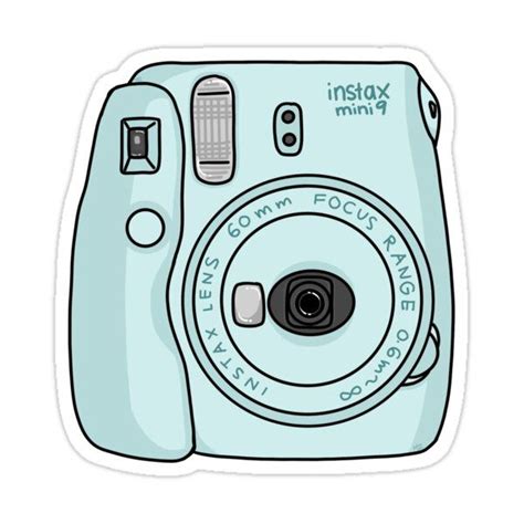 Icy Blue Polaroid Camera Sticker By Dustygoose In 2021 Polaroid