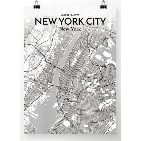 Sort through our city map art depicting new york city, chicago, san francisco, los angeles, and other popular u.s. New York City Map Poster - Unframed Graphic Art Print on ...