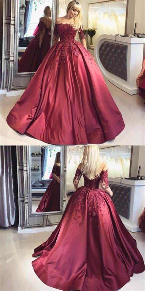 Kaufen preiswerte günstige brautkleider und brautmode mit erstklassiger qualität nach maß.bei milanoo gibt es mehr als 800 wunderschöne brautkleider styles.shoppen sie jetzt ihre trauhafte. Weinrot Abendkleider Lang Mit Ärmel Prinzessin Kleider ...