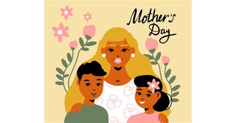 Mothers Day Card 210160513 Vector Illustration Concept