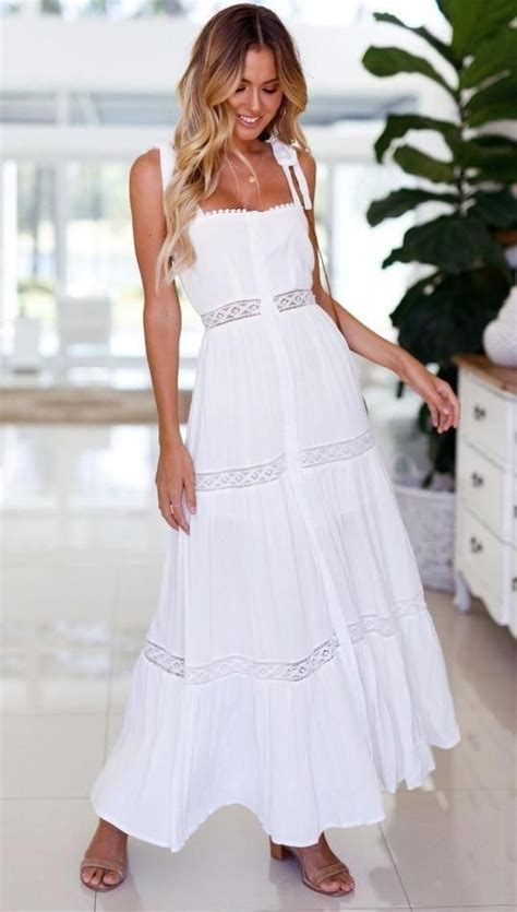 White Backless Maxi Dress Boho Dress Beach Dress Summer Dress Maxi